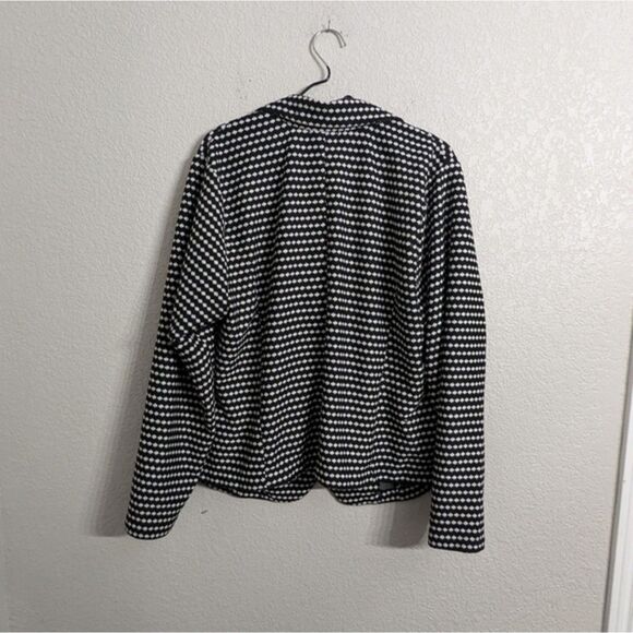 Torrid Black White Dot Pattern Blazer Jacket 2 Buttons Collared Pockets Plus 3X - Picture 4 of 10